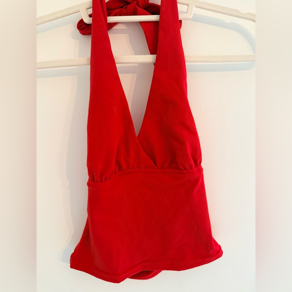 Princess Polly Red Halter Crop Top